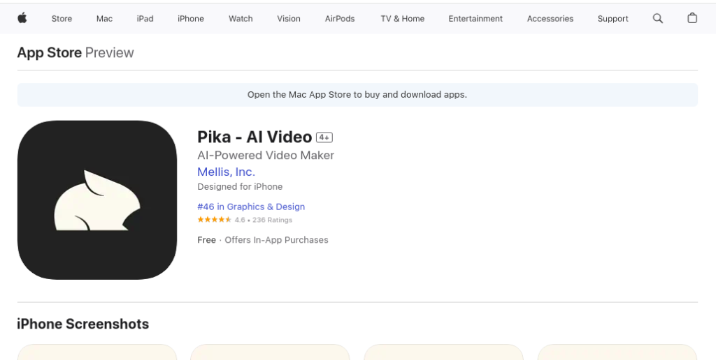 Nowa aplikacja Pika AI na iOS